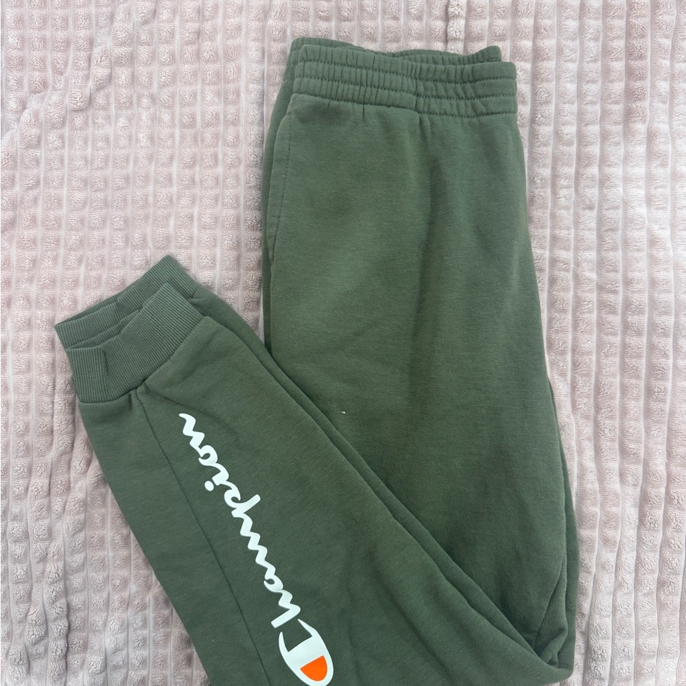 Champion Kids' Olive Joggers with Logo